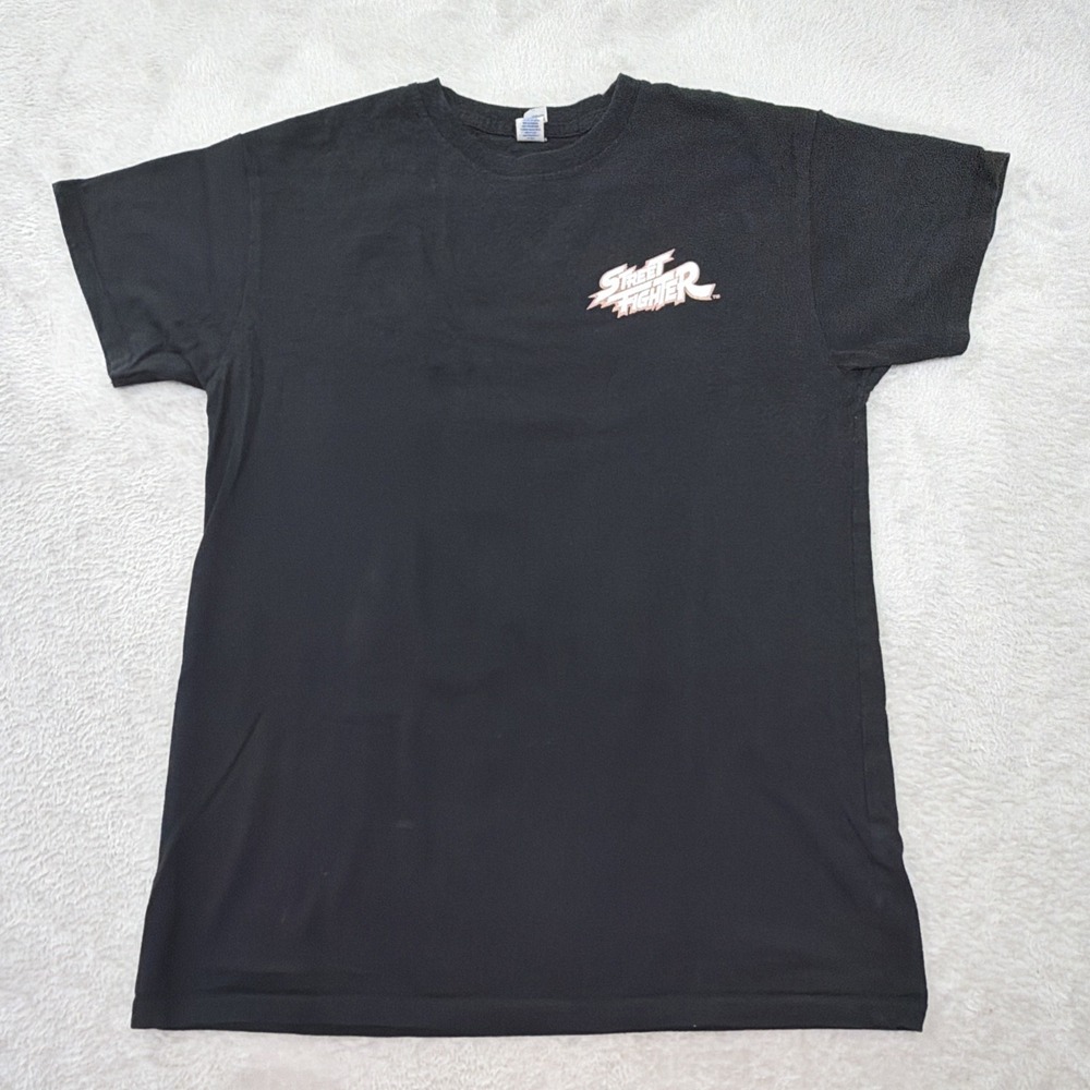 VTG Bristol Brands Street Fighter No Mercy Graphic T-Shirt Ft. Ryu Black Size M